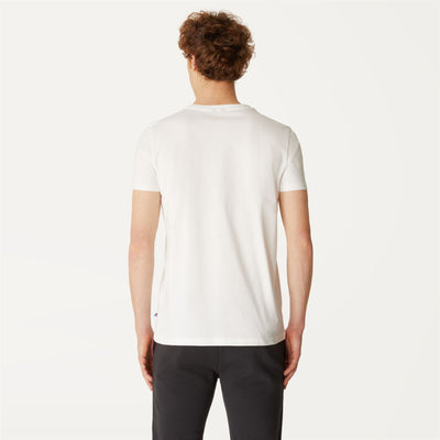 T-ShirtsTop Man PETE LOGO T-Shirt WHITE Dressed Front Double		