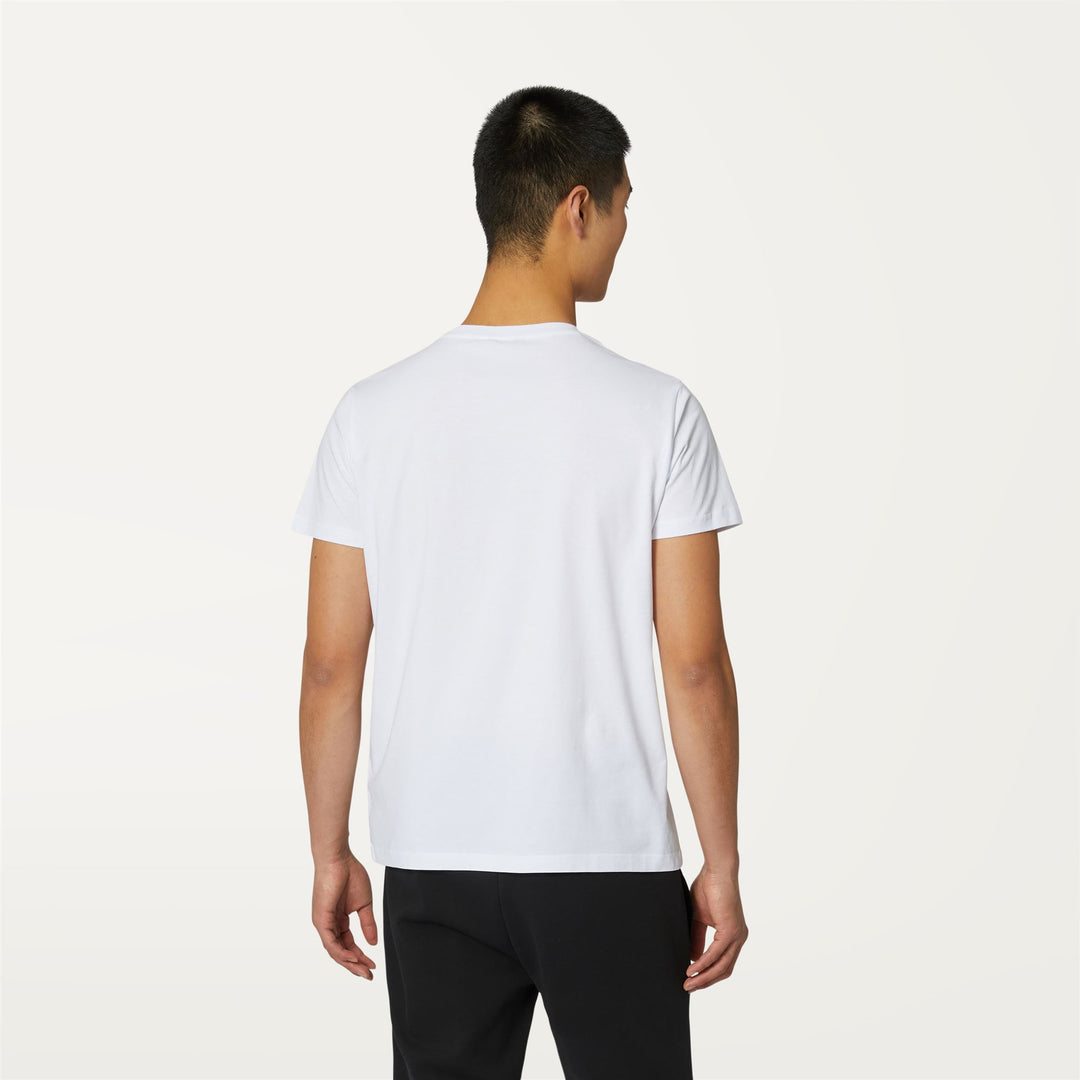 T-ShirtsTop Man EDWING ROUND SLEEVES THREE PACK T-Shirt WHITE-GREY MEL-BLACK Dressed Front Double		