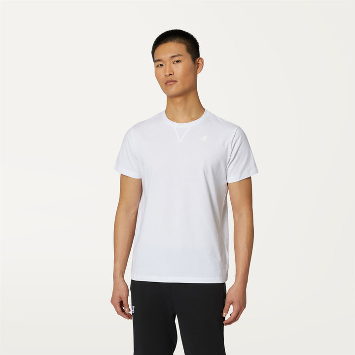 T-ShirtsTop Man EDWING ROUND SLEEVES THREE PACK T-Shirt WHITE-GREY MEL-BLACK Dressed Back (jpg Rgb)		