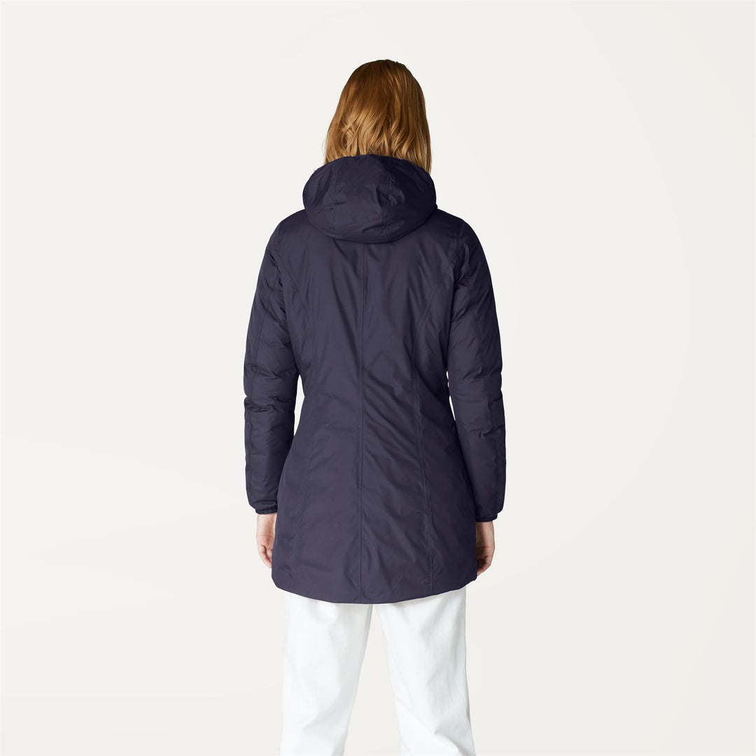 Giacca Piumino Reversibile Donna Beige e Blu per Clima Freddo main