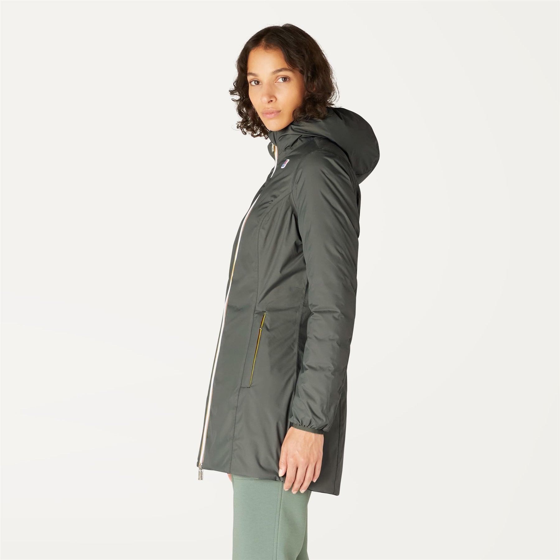 Jackets Woman DENISE THERMO PLUS.2 REVERSIBLE 3/4 Length GREEN BLACKISH ...
