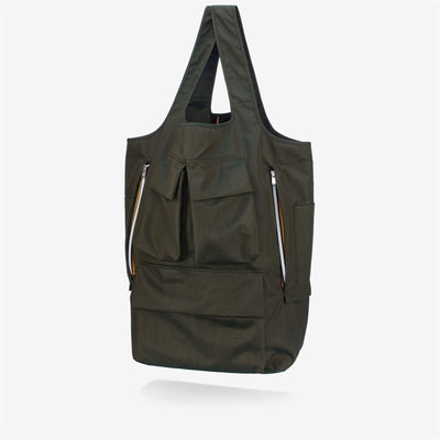 Bags Unisex SHOPPER CORDURA POCKETS Shopping Bag GREEN DK FOREST Photo (jpg Rgb)			