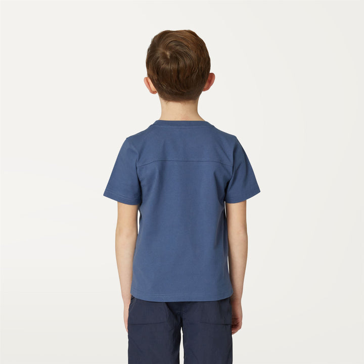 T-ShirtsTop Boy P. ROSIN T-Shirt BLUE INDIGO Dressed Front Double		