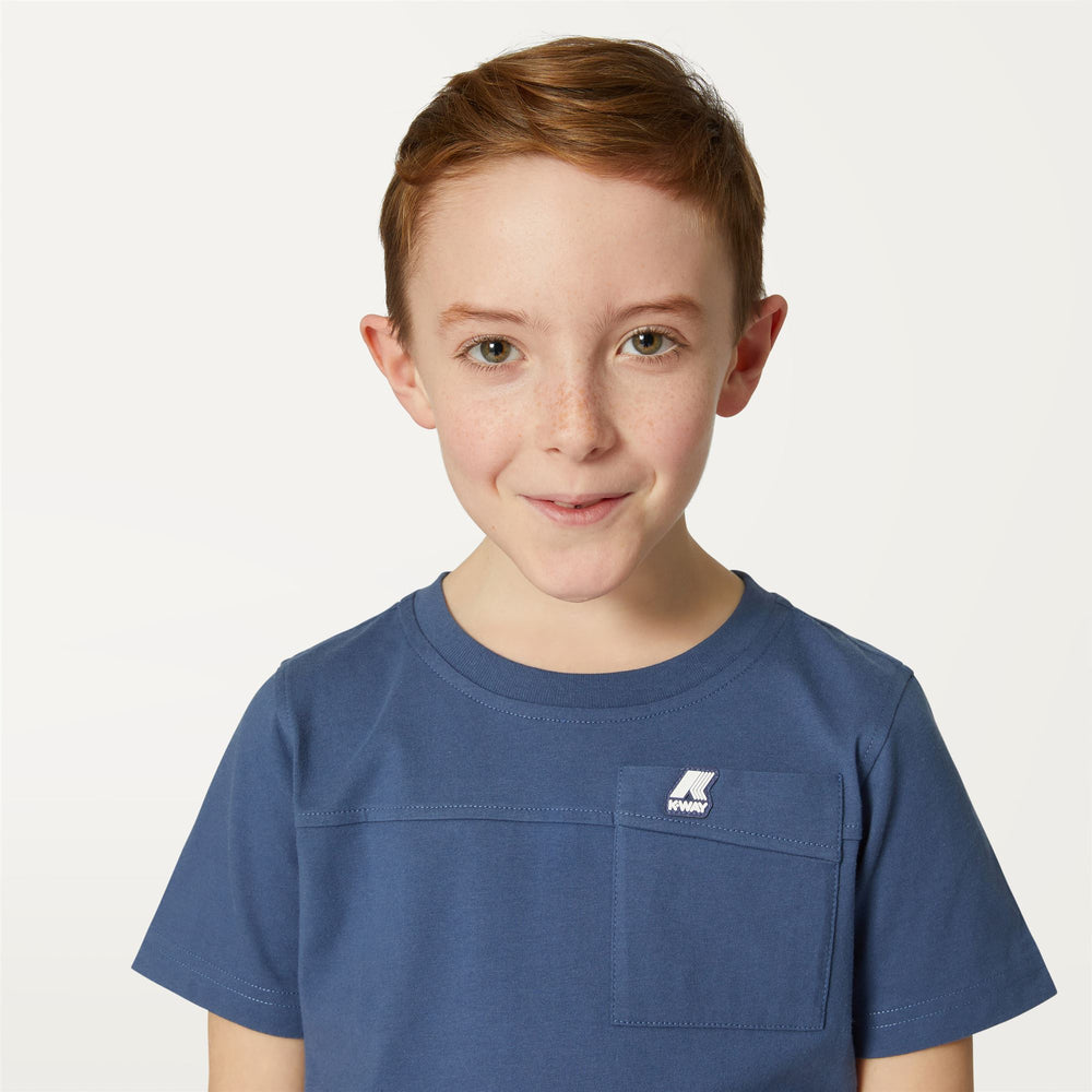 T-ShirtsTop Boy P. ROSIN T-Shirt BLUE INDIGO Detail Double				