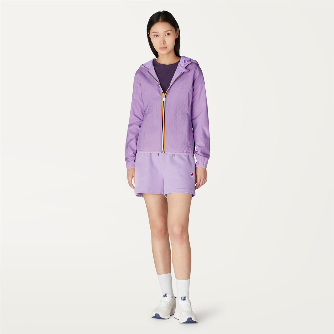 Jackets Woman LILY DOUBLE PETAL Short VIOLET PEONIA Dressed Back (jpg Rgb)		