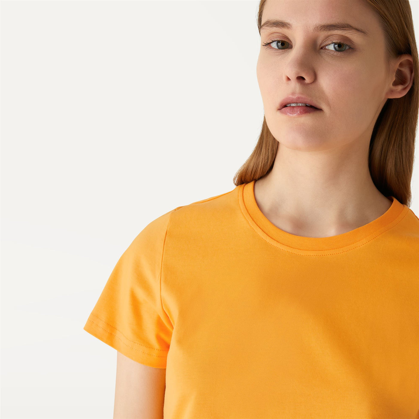T-ShirtsTop Woman AMALIA T-Shirt ORANGE SAFFRON Detail Double				