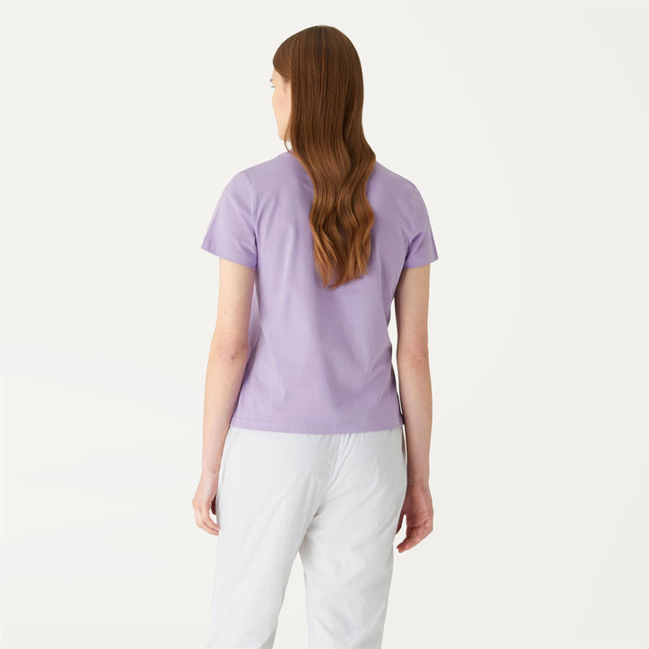 T-ShirtsTop Woman AMALIA T-Shirt VIOLET PEONIA Dressed Front Double		