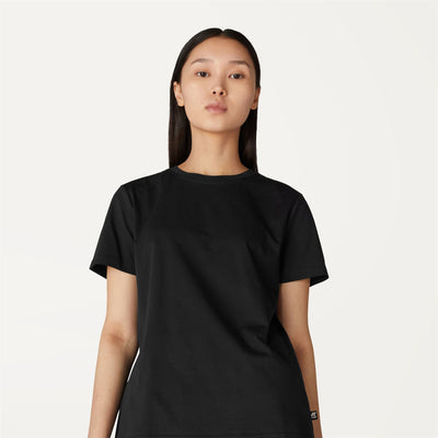 T-ShirtsTop Woman AMALIA T-Shirt BLACK PURE | kway Detail Double				