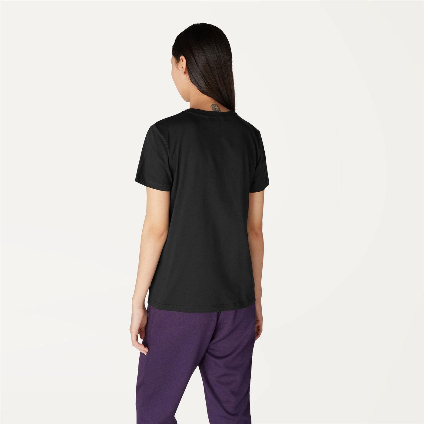 T-ShirtsTop Woman AMALIA T-Shirt BLACK PURE | kway Dressed Front Double		