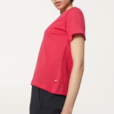 T-ShirtsTop Woman AMALIA T-Shirt RED BERRY Detail Double				
