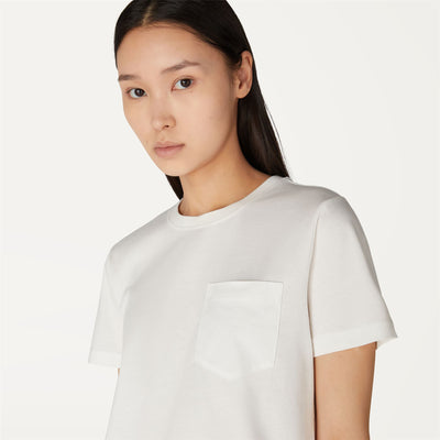 T-ShirtsTop Woman AMALIA POCKET T-Shirt WHITE Detail Double				