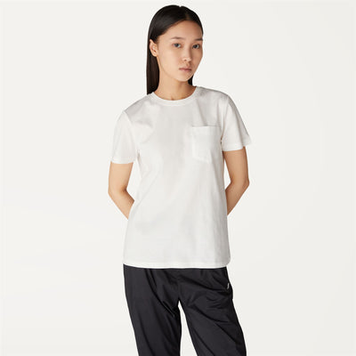 T-ShirtsTop Woman AMALIA POCKET T-Shirt WHITE Dressed Back (jpg Rgb)		