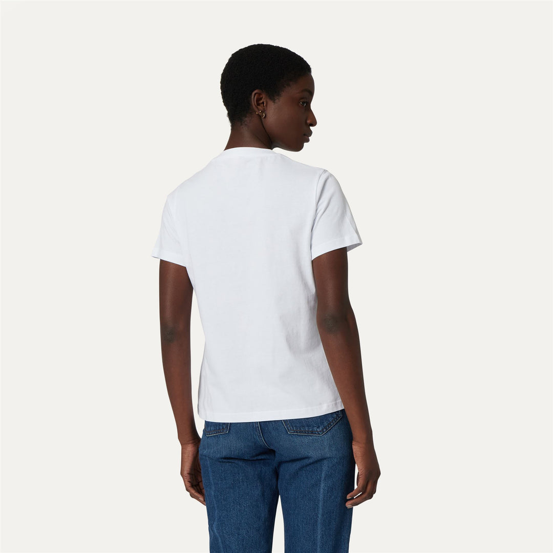 T-ShirtsTop Woman AMAL T-Shirt WHITE Dressed Front Double		