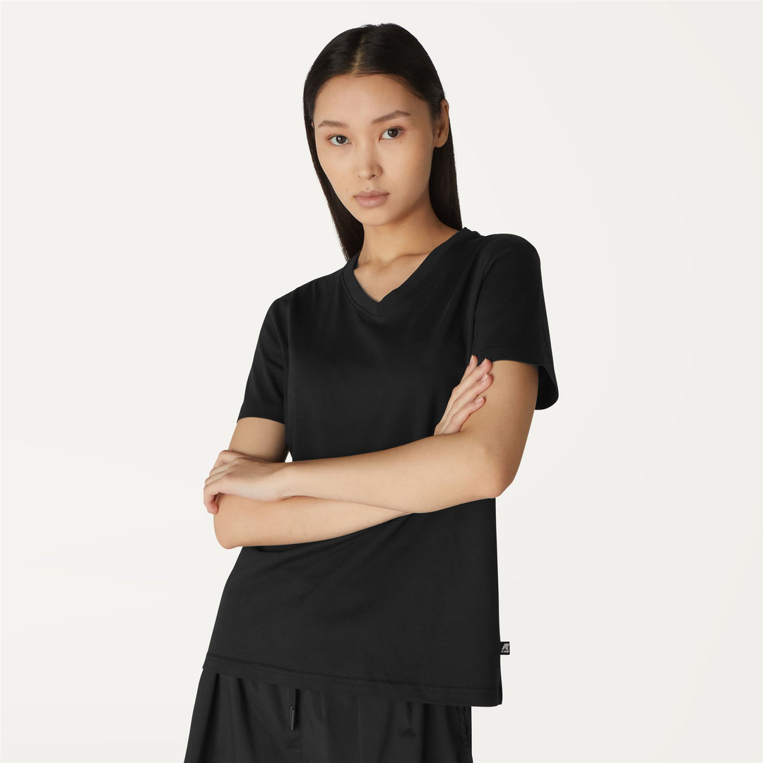 T-ShirtsTop Woman AMAL T-Shirt BLACK PURE Detail Double				