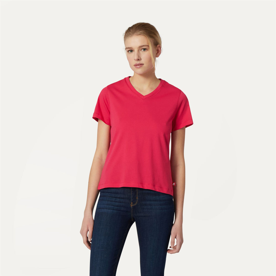 T-ShirtsTop Woman AMAL T-Shirt RED BERRY Dressed Back (jpg Rgb)		