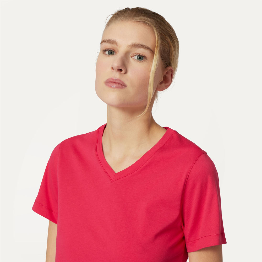 T-ShirtsTop Woman AMAL T-Shirt RED BERRY Detail Double				