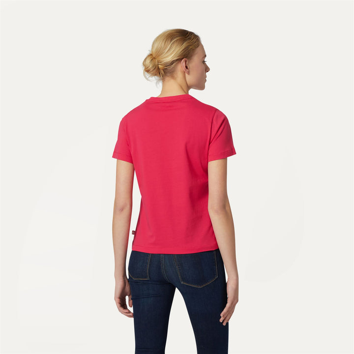 T-ShirtsTop Woman AMAL T-Shirt RED BERRY Dressed Front Double		