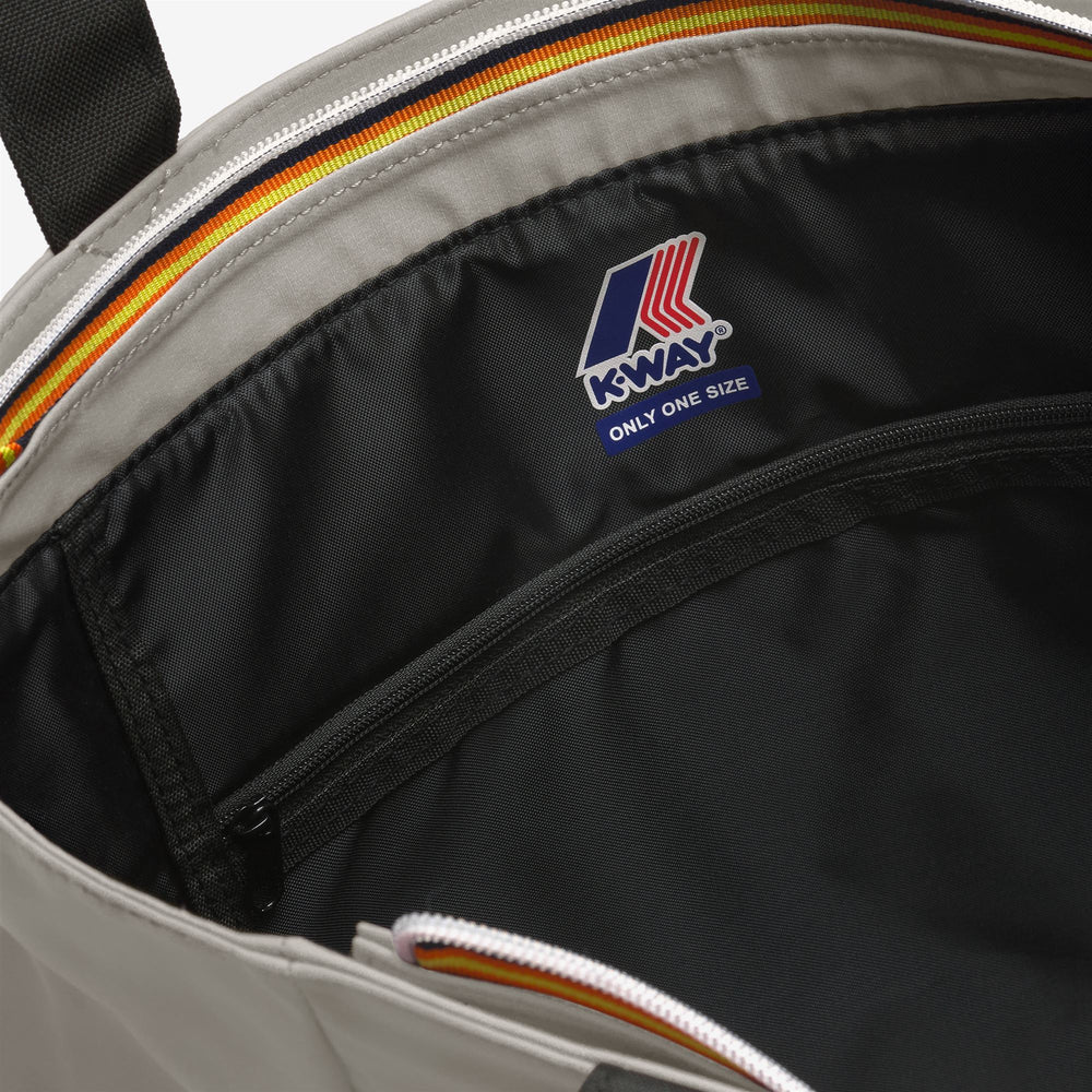 Bolsa de compras impermeable unisex beige y gris para viajes y ocio 02