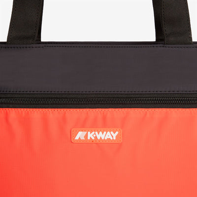 Bags Unisex ELLIANT Shopping Bag RED PAPAVERO-BLACK PURE Dressed Side (jpg Rgb)		