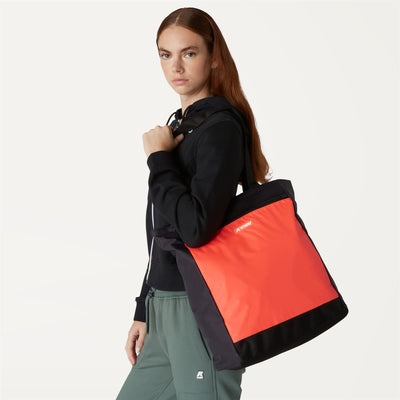 Bags Unisex ELLIANT Shopping Bag RED PAPAVERO-BLACK PURE Detail Double				