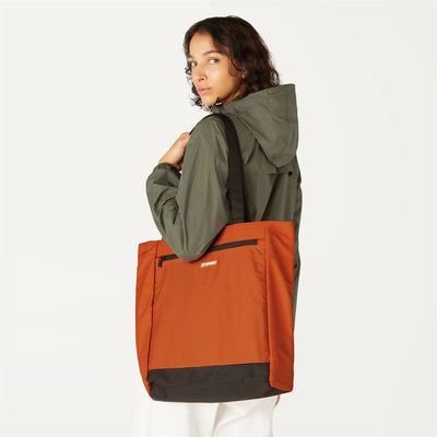 Bags Unisex ELLIANT Shopping Bag ORANGE RUST Detail Double				