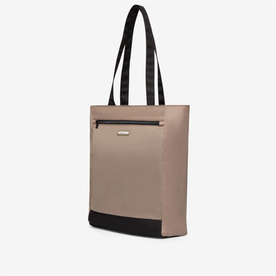 Bags Unisex ELLIANT Shopping Bag BEIGE TAUPE Dressed Front (jpg Rgb)	
