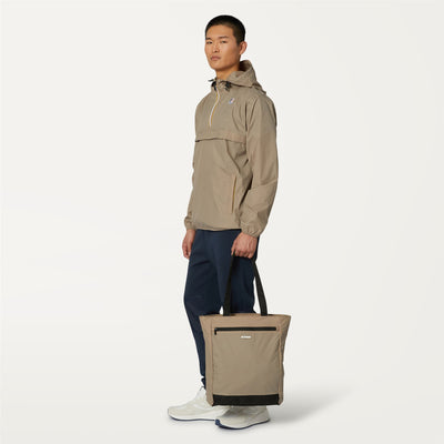 Bags Unisex ELLIANT Shopping Bag BEIGE TAUPE Dressed Back (jpg Rgb)		