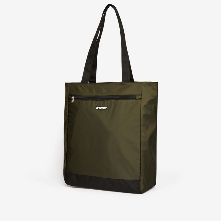 Bags Unisex ELLIANT Shopping Bag GREEN BLACKISH Dressed Front (jpg Rgb)	