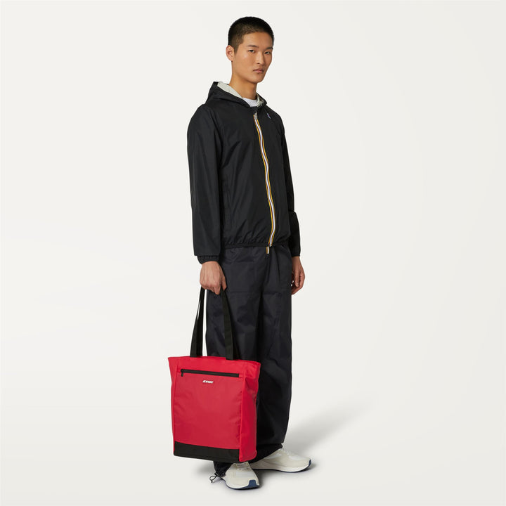 Bags Unisex ELLIANT Shopping Bag RED BERRY Dressed Back (jpg Rgb)		