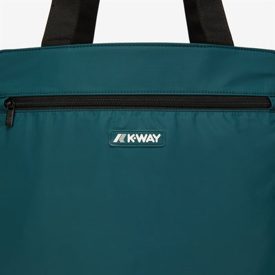 Bags Unisex ELLIANT Shopping Bag GREEN PETROL Dressed Side (jpg Rgb)		