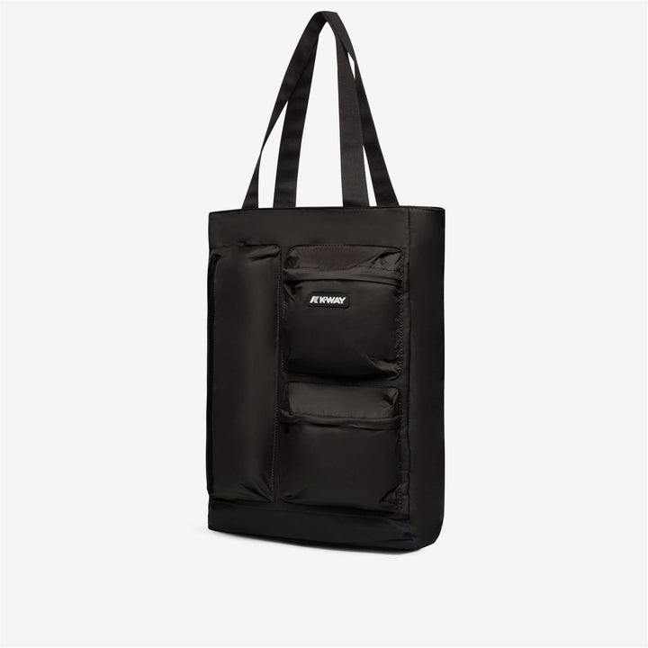 Bags Unisex LOREY Shopping Bag BLACK PURE Dressed Front (jpg Rgb)	