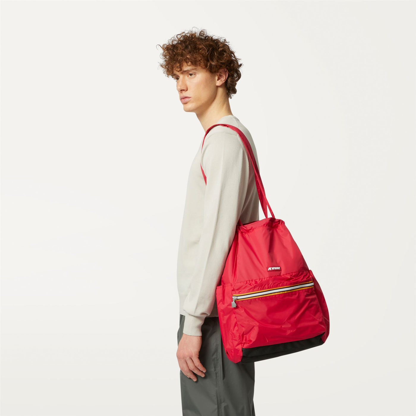 Bags Unisex BLANDY TOTE BAG RED BERRY Dressed Back (jpg Rgb)		