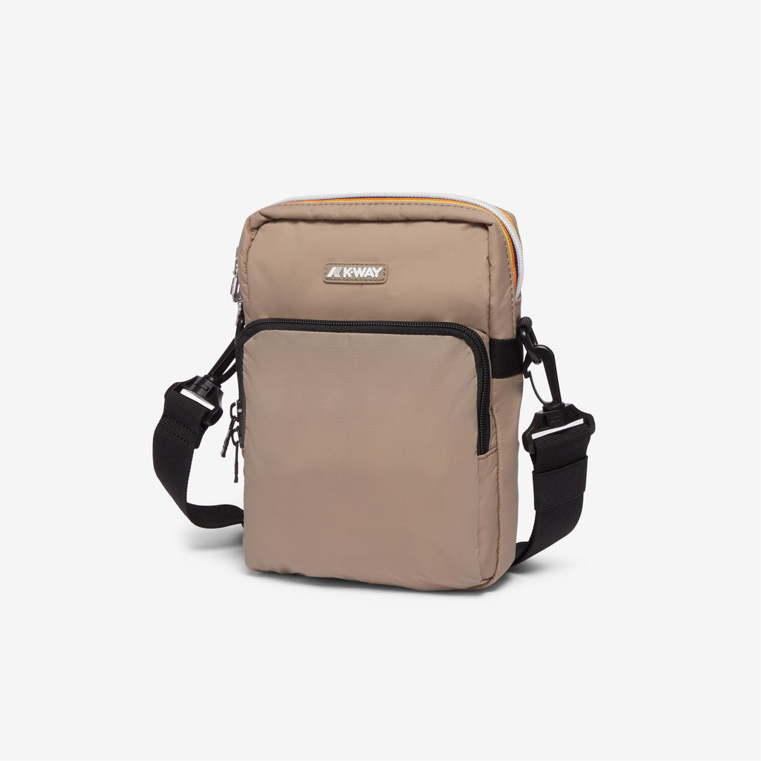 Bags Unisex ERLOY Shoulder Bag BEIGE TAUPE Dressed Front (jpg Rgb)	