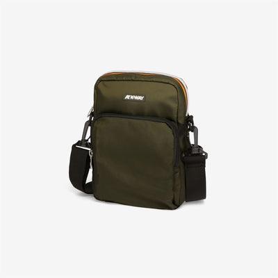 Bags Unisex ERLOY Shoulder Bag GREEN BLACKISH Dressed Front (jpg Rgb)	