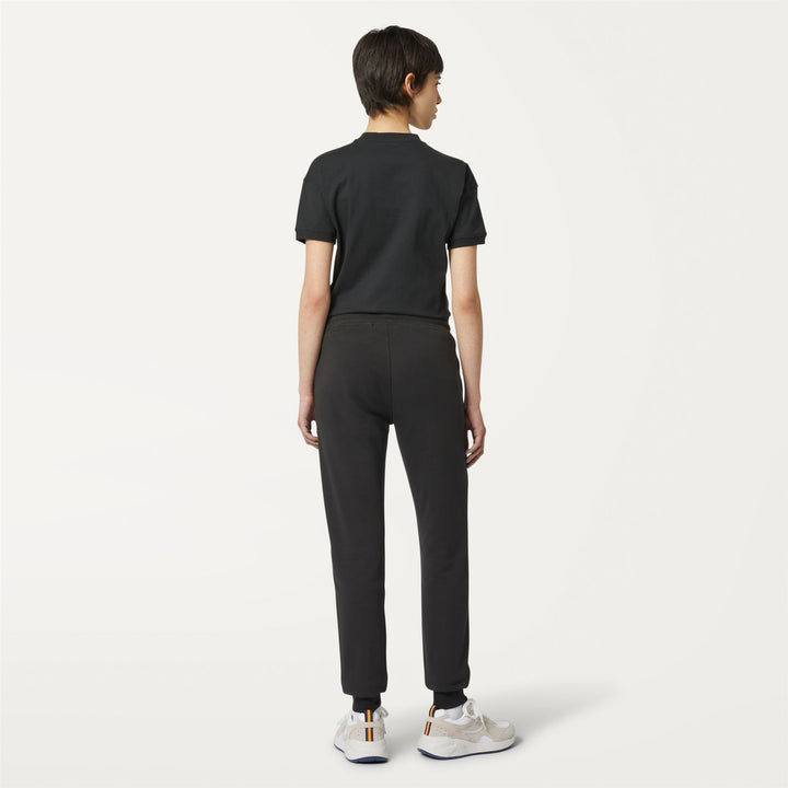Pants Woman GINEVRA Sport Trousers BLACK PURE Dressed Front Double		