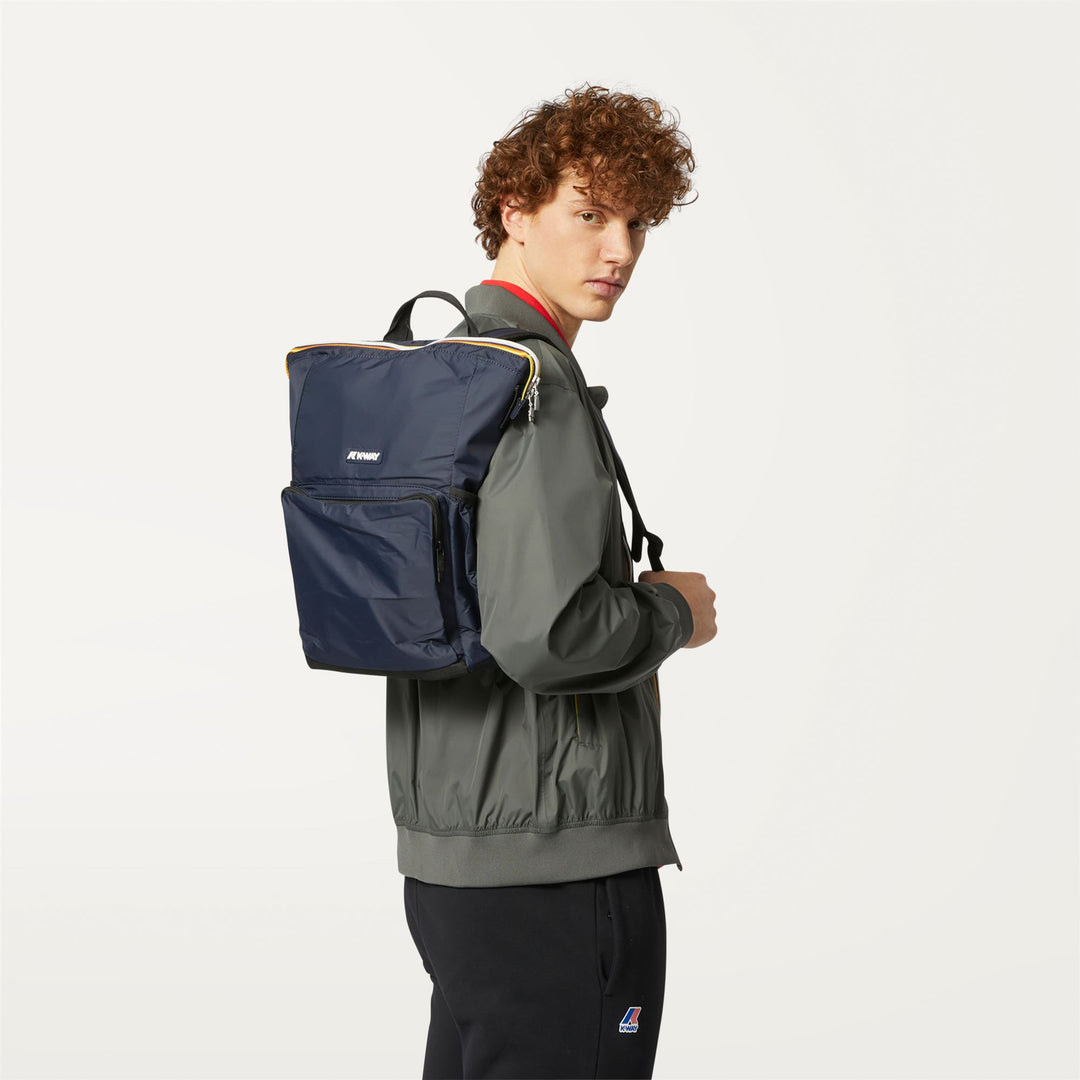 Bags Unisex MAIZY Backpack BLUE DEPTH Dressed Back (jpg Rgb)		