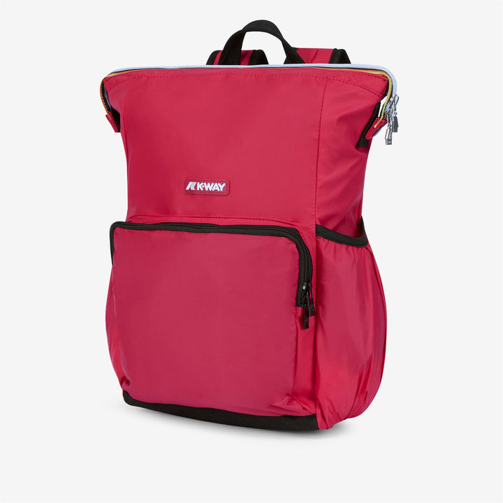 Bags Unisex MAIZY Backpack RED BERRY Dressed Front (jpg Rgb)	