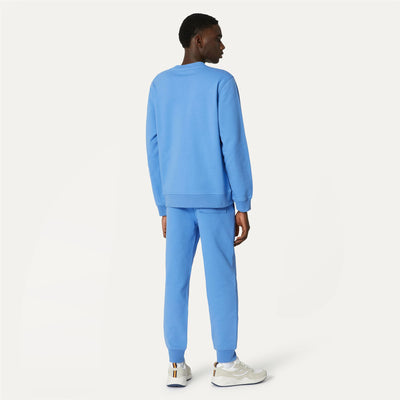 Pants Man Mick Sport Trousers BLUE ULTRAMARINE Dressed Front Double		