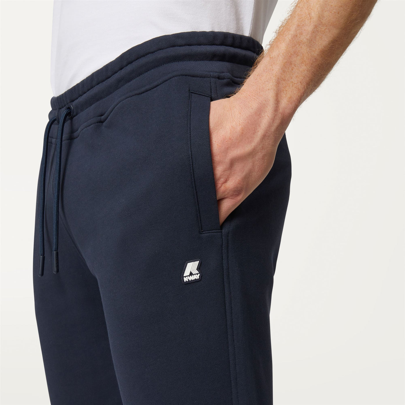 Pants Man Mick Sport Trousers BLUE DEPTH Detail Double				