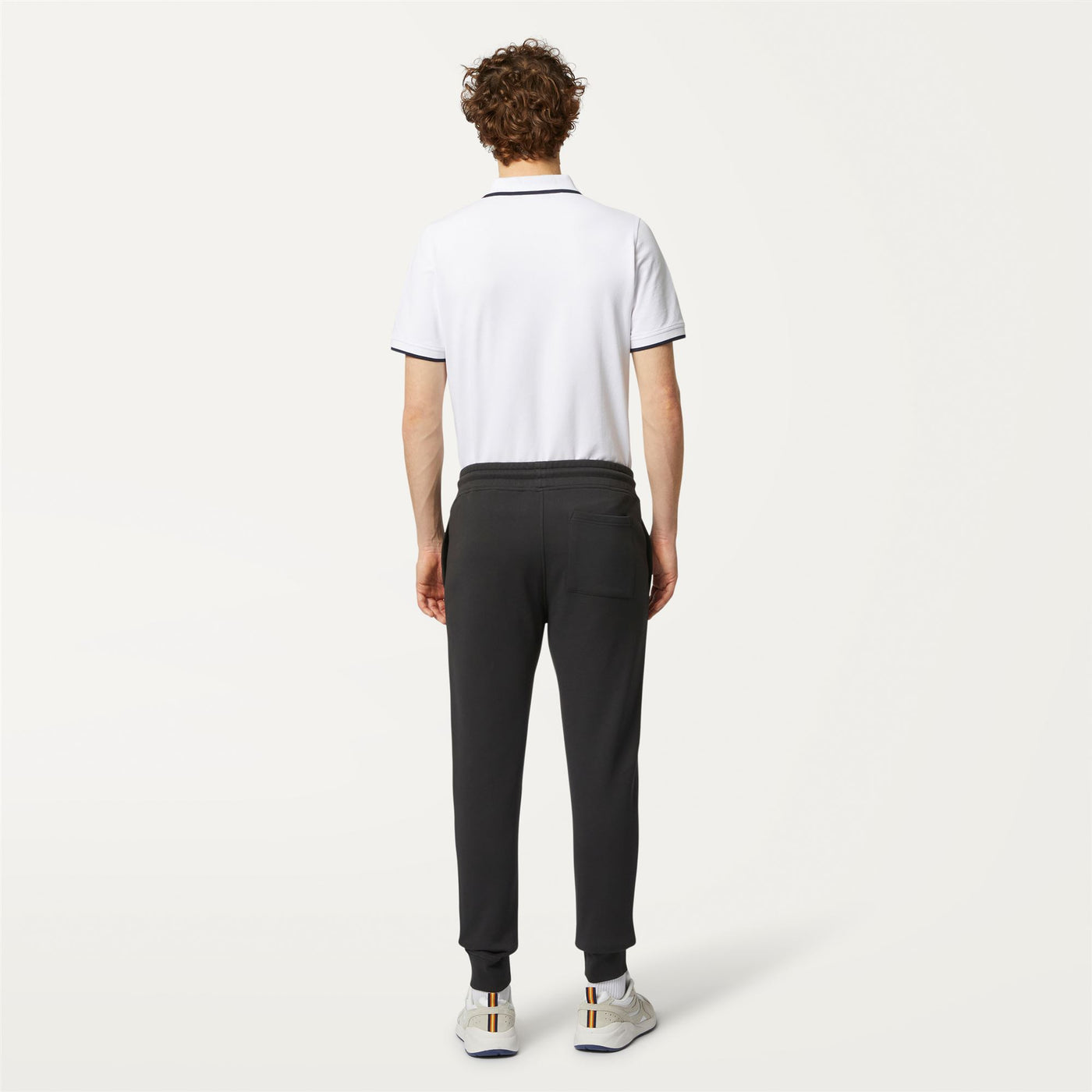Pants Man Mick Sport Trousers BLACK PURE Dressed Front Double		