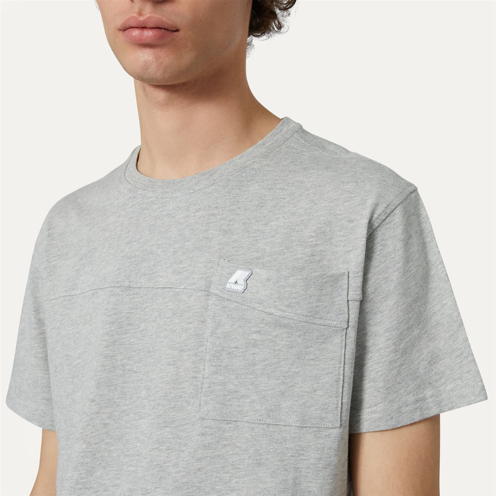 T-ShirtsTop Man ROSIN T-Shirt GREY MEL Detail Double				