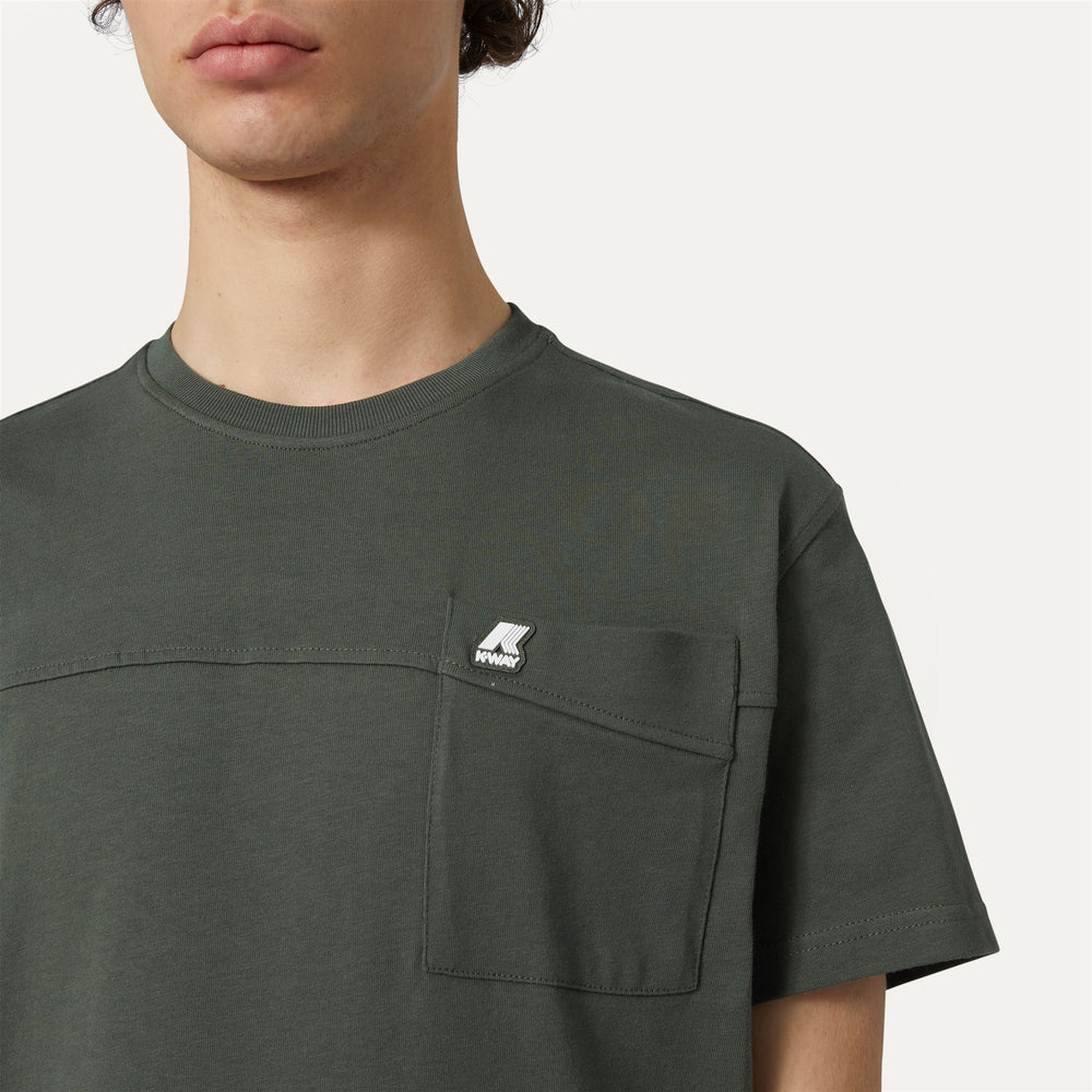 T-ShirtsTop Man ROSIN T-Shirt GREEN BLACKISH Detail Double				