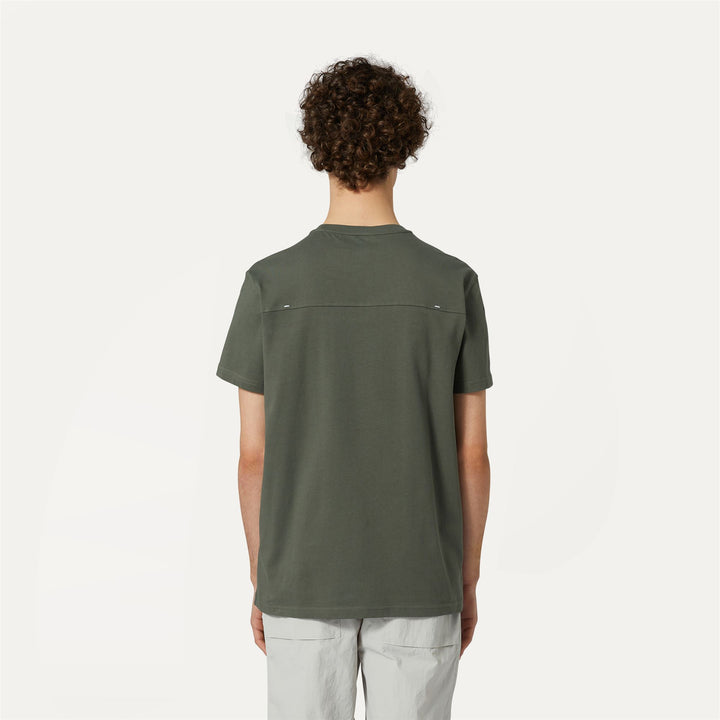 T-ShirtsTop Man ROSIN T-Shirt GREEN BLACKISH Dressed Front Double		