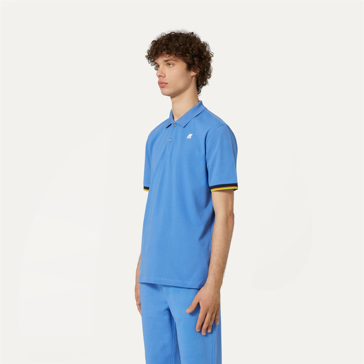 Polo Shirts Man VINCENT Polo BLUE ULTRAMARINE Detail (jpg Rgb)			