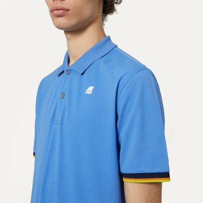 Polo Shirts Man VINCENT Polo BLUE ULTRAMARINE Detail Double				
