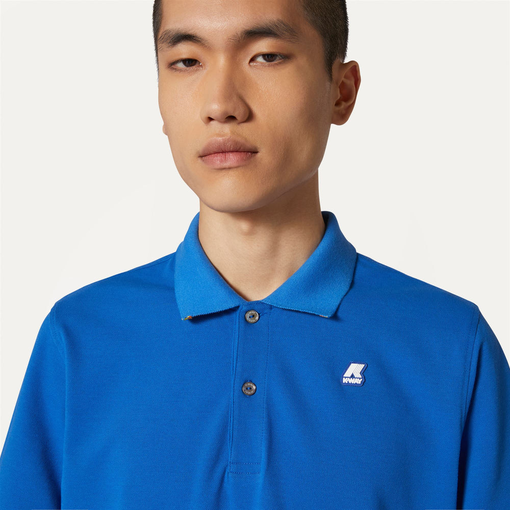 Polo Shirts Man VINCENT Polo BLUE ROYAL MARINE Detail Double				