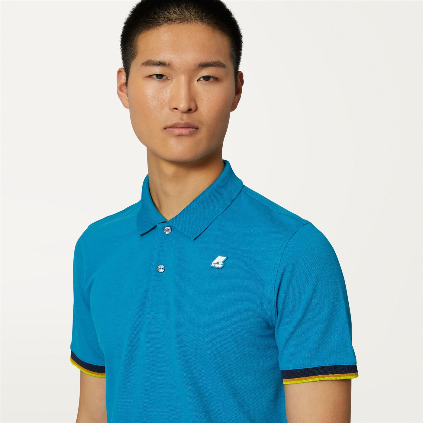 Polo Shirts Man VINCENT Polo TURQUOISE DK Detail Double				