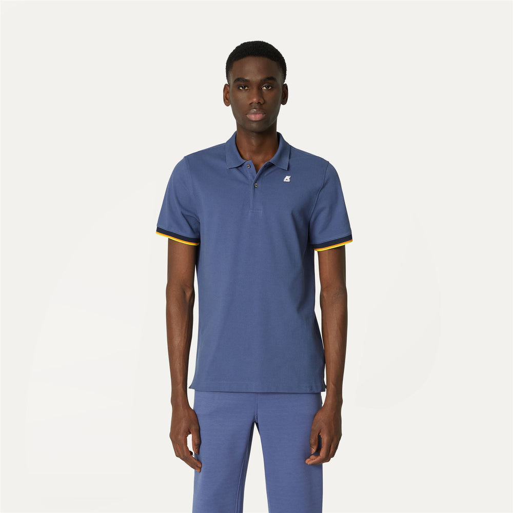 Polo Uomo in Cotone Stretch Blu Indaco per Uso Cittadino 02