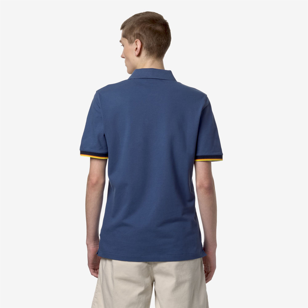 Polo Shirts Man VINCENT Polo BLUE FIORD Dressed Front Double		
