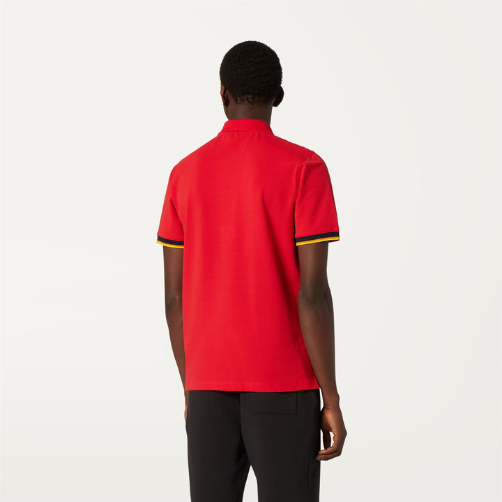 Polo Shirts Man VINCENT Polo RED Dressed Front Double		